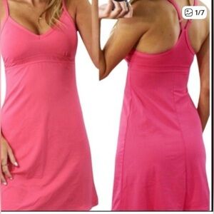 ATHLETA Hot Pink Racerback swim dress size M